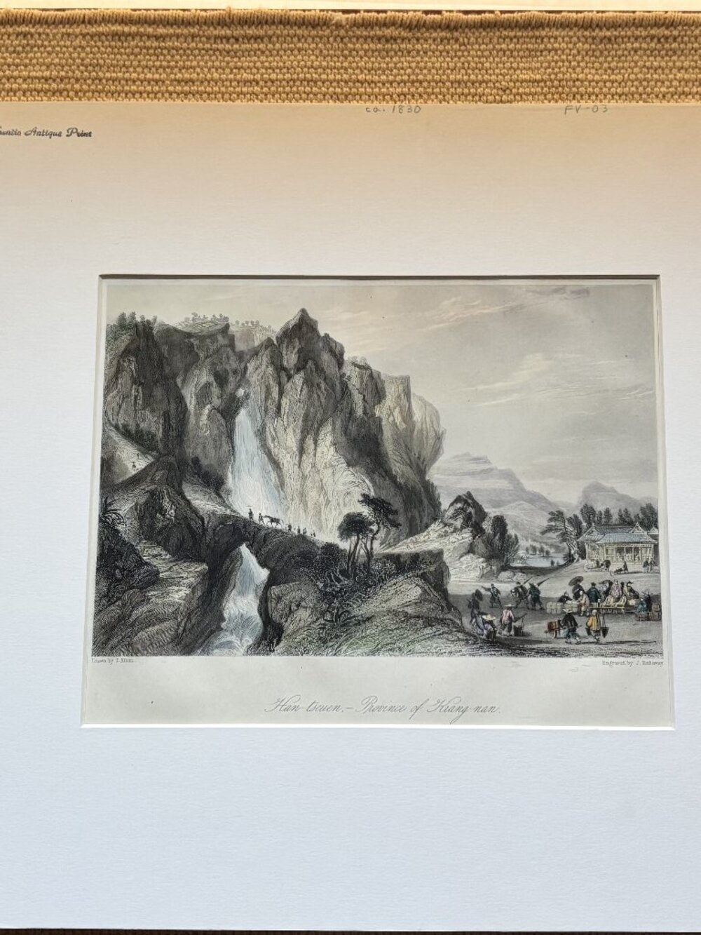 Antique print, titled: Han-tseuen, Province of Kiang-nan-Han-tseuen, China